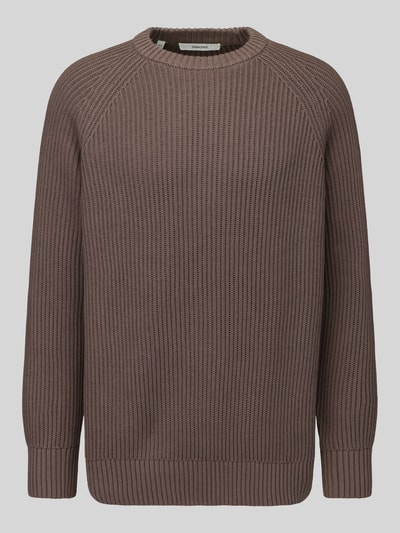 Selected Regular Fit Pullover aus reiner Baumwolle Modell 'BRAUN' Schoko 2