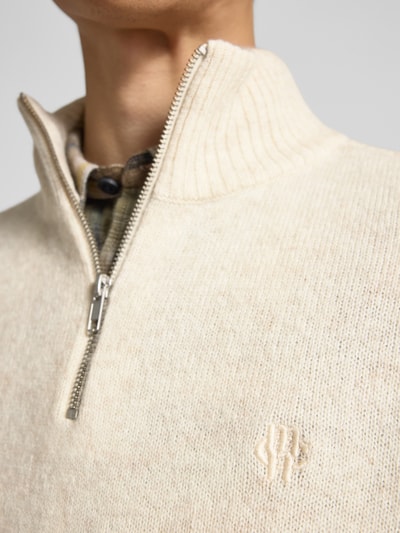 MCNEAL Strickpullover aus Lammwolle Kitt Melange 3