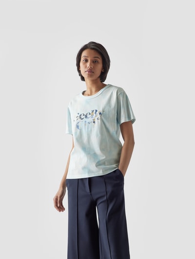 See by Chloé T-Shirt mit Brand-Schriftzug Helltuerkis 4