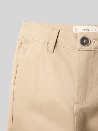 Mango Regular Fit Stoffhose mit Paspeltaschen 'Piccolo' Sand 2