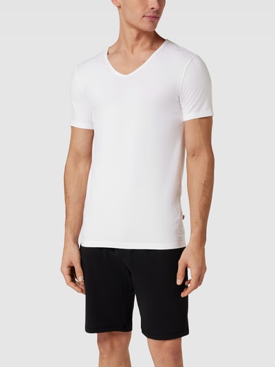 Levi's® T-shirt met labeldetail in een set van 2 stuks Wit - 4