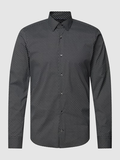 JOOP! Slim Fit Business-Hemd mit Allover-Muster Black 2