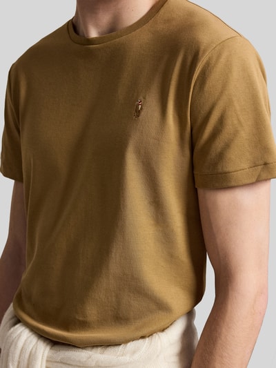 Polo Ralph Lauren regular fit T-shirt van puur katoen Middenbruin - 3