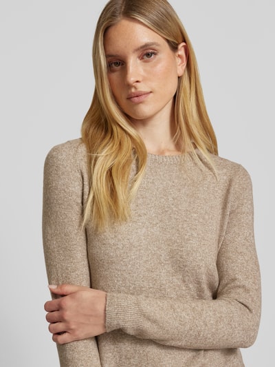 Vero Moda Strickkleid mit langem Arm Modell 'DOFFY' Sand 3