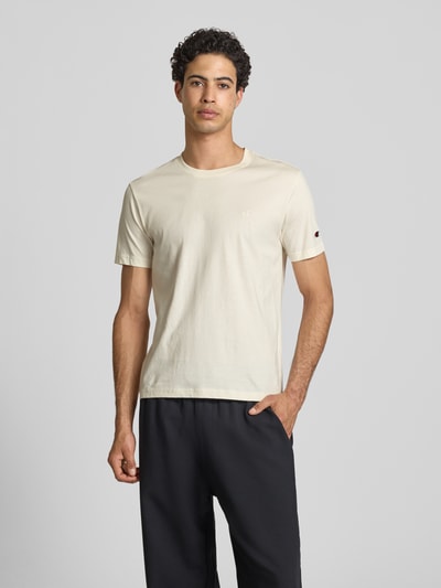 Champion T-Shirt mit Label-Stitchings und Rundhalsausschnitt Offwhite 4