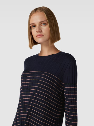 Gant Gebreide pullover met streepmotief Marineblauw - 3