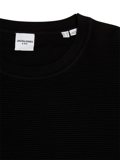 Jack & Jones Plus PLUS SIZE Pullover aus Bio-Baumwolle Modell 'Eliam' Black 2