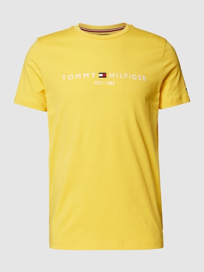 Tommy Hilfiger T-Shirt mit Label-Stitching Gelb 2