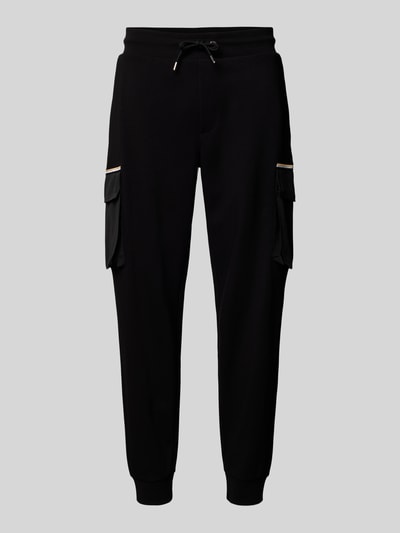 BOSS Regular Fit Sweatpants mit Cargotaschen Modell 'Larsen' Black 2