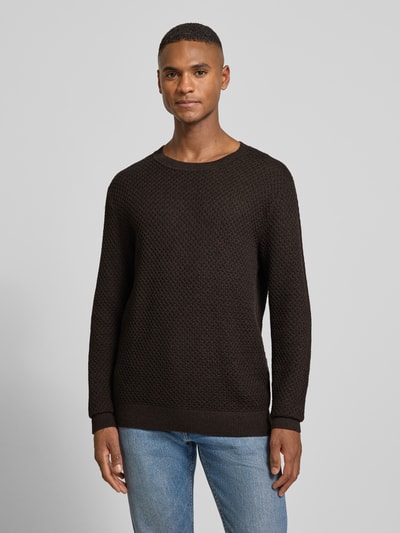Jack & Jones Premium Strickpullover mit Strukturmuster Modell 'BARKLEY' Schoko 4