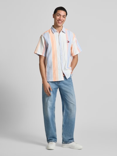 Tommy Jeans Relaxed Fit Freizeithemd aus reiner Baumwolle Orange 1