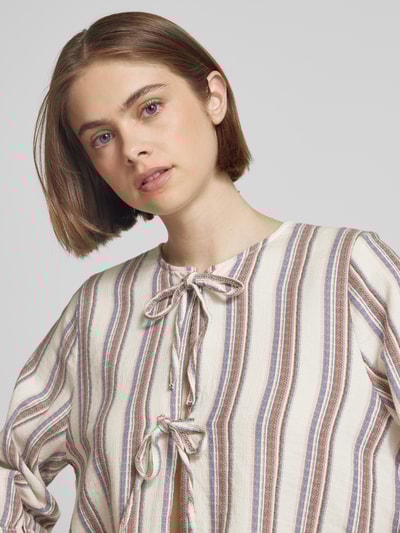 Marc O'Polo Denim Regular fit blouse met koord Offwhite - 3