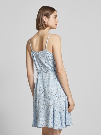 Pieces Getailleerde mini-jurk met tailleband, model 'NYA' Lichtblauw - 5