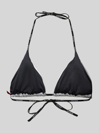 HUGO Bikini-Oberteil mit Label-Print Silber 3