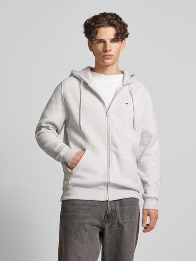 Tommy Jeans Regular Fit Sweatjacke mit Kapuze Hellgrau Melange 4