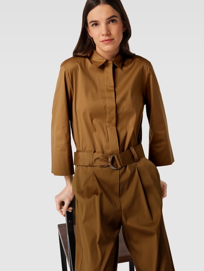 Windsor Jumpsuit mit Bindegürtel Mittelbraun 3