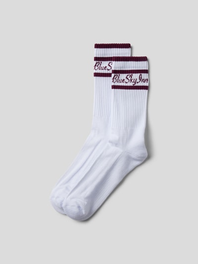 Blue Sky Inn Socken mit Brand-Print Weiß 1