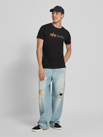 Alpha Industries T-Shirt mit Label-Print Black 1