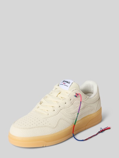 Productfoto, heren sneakers Sneaker met logodetail model 'Soley' van Genesis, afgeronde pasvorm, vetersluiting, siergarnering, gladde zool, hakhoogte maat 44: 4 cm, schachthoogte maat 44: 7 cm, schachtbreedte maat 44: 8 cm