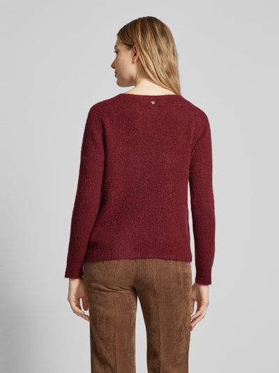 Rich & Royal Strickpullover mit Rundhalsausschnitt Bordeaux 5