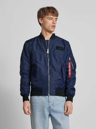 Alpha Industries Bomberjacke mit Label-Badge Marine 4