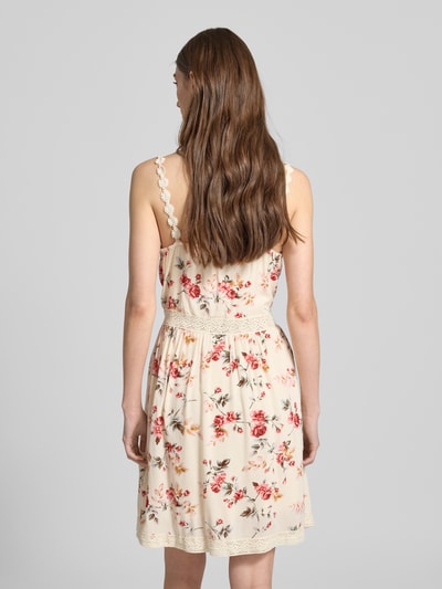 Only Getailleerde mini-jurk van pure viscose, model 'KARMEN' Ecru - 5