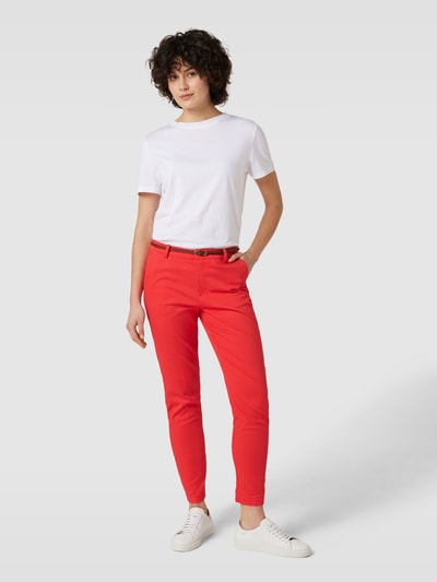 B.Young Stoffen broek met persplooien Rood - 1