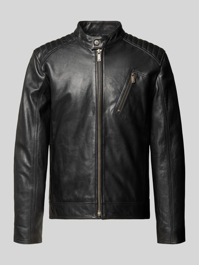 Strellson Regular Fit Lederjacke aus Lammnappa Modell 'PIERS' Black 2
