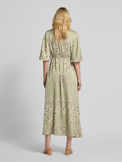 B.Young Midi-jurk met V-hals, model 'JANNIKE' Lindegroen - 5