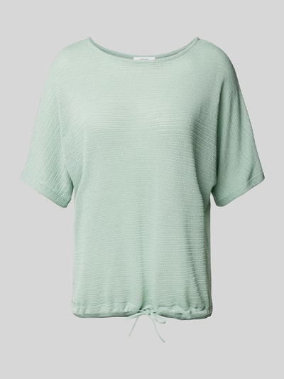 OPUS T-Shirt mit Strukturmuster Modell 'Saronji' Mint 2