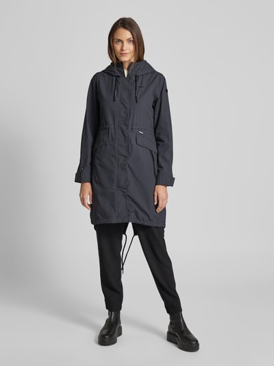 khujo Lange jas met drukknoopsluiting, model 'DANA' Donkerblauw - 4