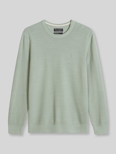 Produktfoto, Regular Fit Pullover aus reiner Baumwolle von Marc O'Polo in hellem Mintgrün, glatte Textur, Herren Pullover von Marc O'Polo