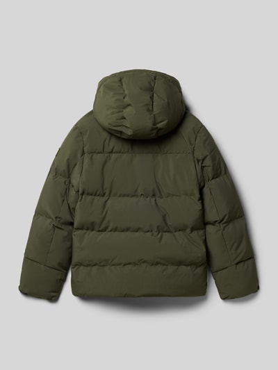Killtec Pikowana kurtka z kapturem z nadrukiem z logo Oliwkowy 3