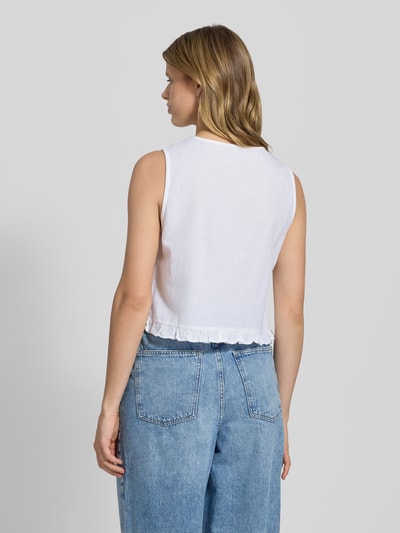 Only Regular fit linnen gilet met borduursels Wit - 5