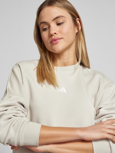 ADIDAS SPORTSWEAR Sweatshirt mit Label-Stitching Hellgrau 3