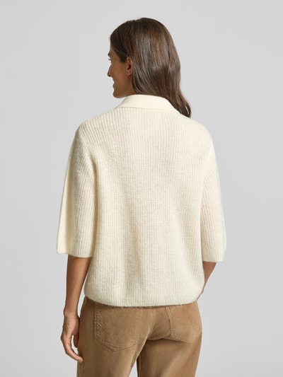 Fynch-Hatton Kardigan z dzianiny z wykładanym kołnierzem Złamany biały 5