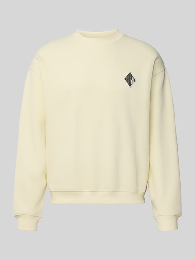 Lacoste Loose fit sweatshirt van katoenmix Ecru - 2