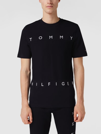 Tommy Hilfiger T-Shirt mit Label-Schriftzug Marine 4