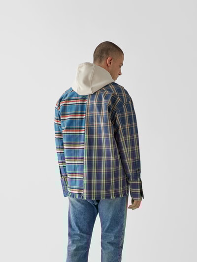 Greg Lauren Freizeithemd mit Karomuster Türkis 5
