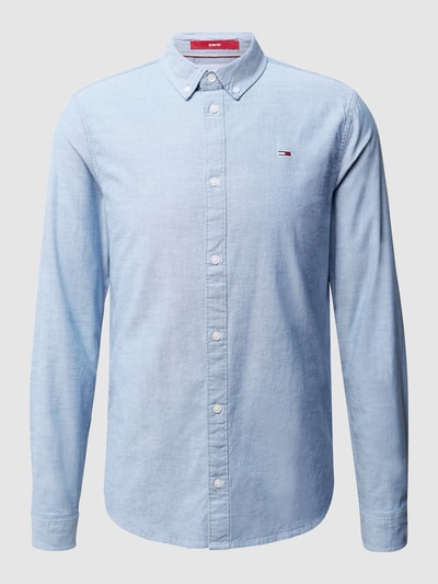 Tommy Jeans Koszula casualowa o kroju slim fit z tkaniny Oxford  Granatowy melanż 2