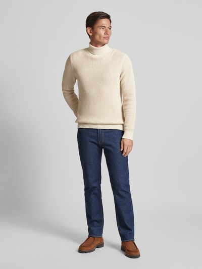 Jack & Jones Premium Coltrui met labeldetail, model 'VIGGO' Zand - 1