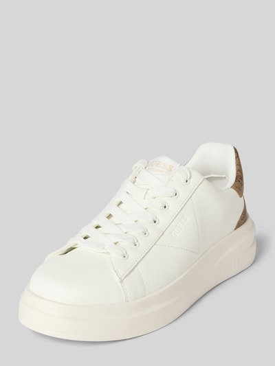 Guess Sneaker aus Leder-Mix Modell 'Elbina' Weiss 1