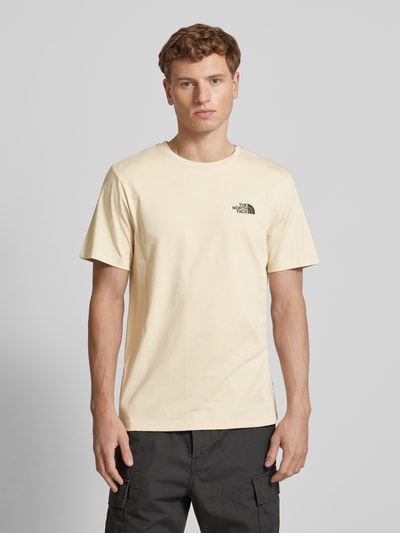 The North Face T-shirt z nadrukiem z logo model ‘SIMPLE DOME’ Beżowy 4