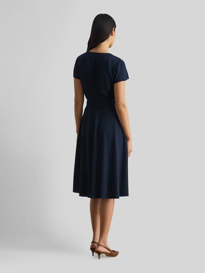 Lauren Ralph Lauren Knielanges Kleid in Wickeloptik Marine 5