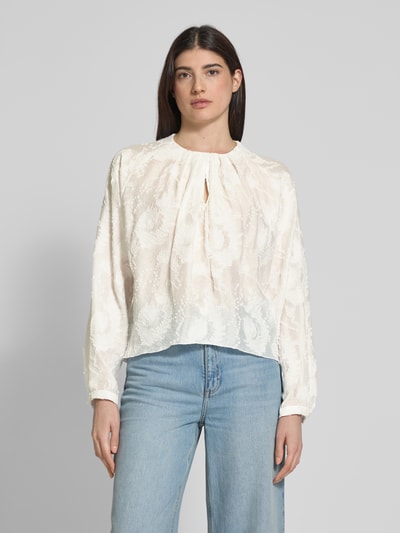 Drykorn Bluzka o kroju regular fit z okrągłym dekoltem model ‘SEETHA’ Biały 4