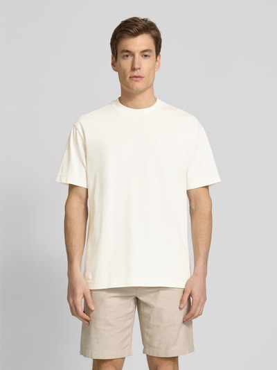 Marc O'Polo Regular Fit T-Shirt aus Baumwolle Offwhite 4