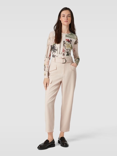 Ted Baker Tapered fit stoffen broek met cargotas, model 'GRACIEH' Ecru - 1