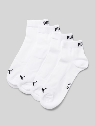 PUMA Sneakersocken mit Label-Details im 4er-Pack Weiss 1