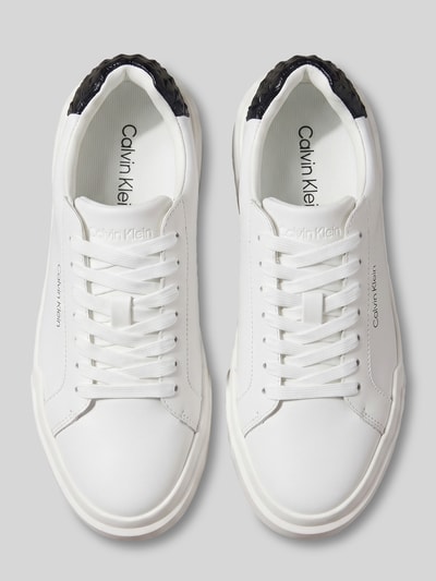 CK Calvin Klein Sneaker aus echtem Rindsleder Modell 'CHUNKY CUPS' Weiss 3