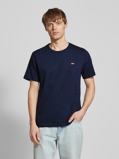 Levi's® T-shirt met labelstitching Marineblauw - 4